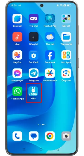 Bước 5: App Hi88 đã cập nhật thành công